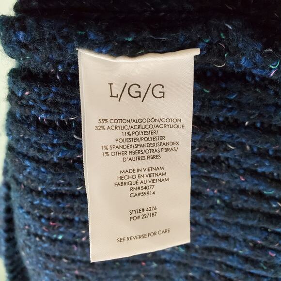 Cabi Womens Navy Blue Speckle Trail Button Up Sweater Knit Cardigan Size Large - Picture 4 of 5